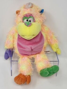 Vintage Furry Friend Monkey Multicolor Colorblock